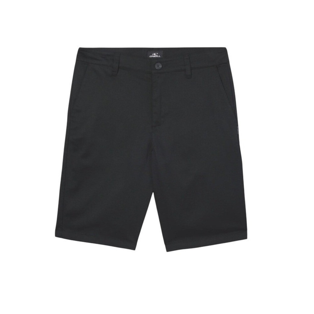 O'Neill Rosewood 22" Worker Twill Stretch Chino Shorts Black Relaxed Flat Front